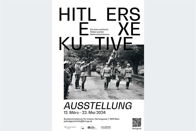 Das Plakat zur Ausstellung "Hitlers Exekutive".